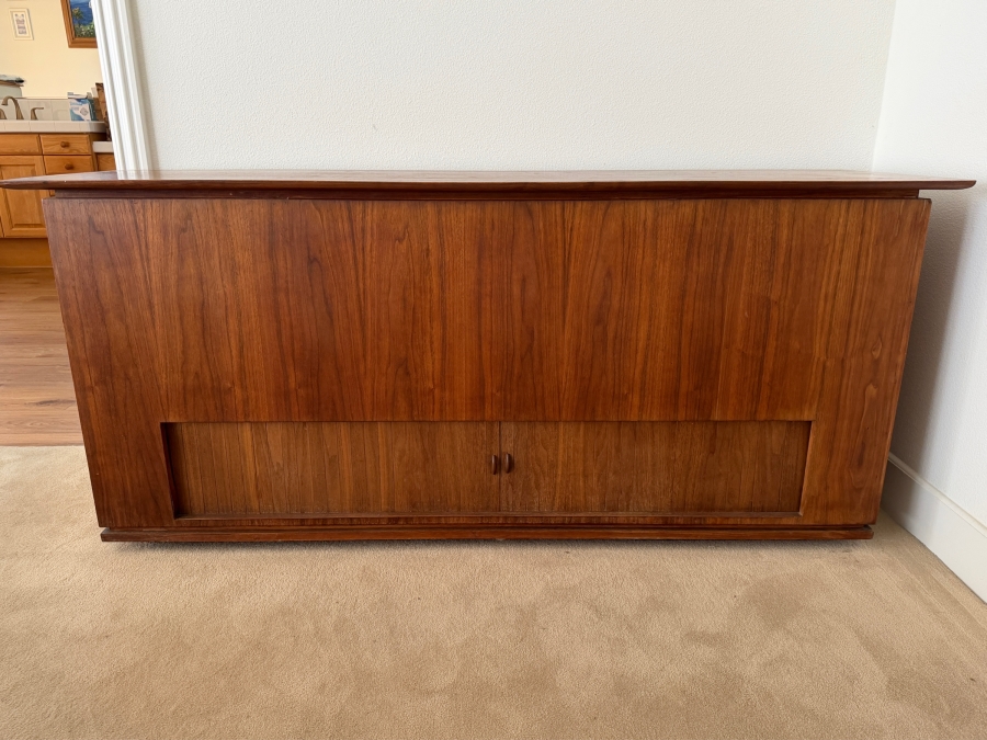 Just Added - Custom Mid-Century Modern Chest With Lower Tambour Doors 65W X 20.5D X 29.5H [Photo 2]