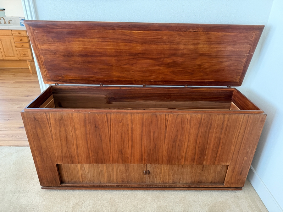 Just Added - Custom Mid-Century Modern Chest With Lower Tambour Doors 65W X 20.5D X 29.5H [Photo 3]