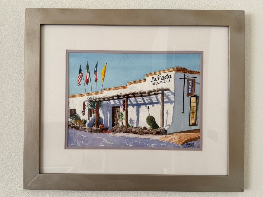 Just Added - Phil Yost Original Watercolor Painting on Paper Las Cruces, NM 14 X 10.5 Framed 22.5 X 18.5 [Photo 3]