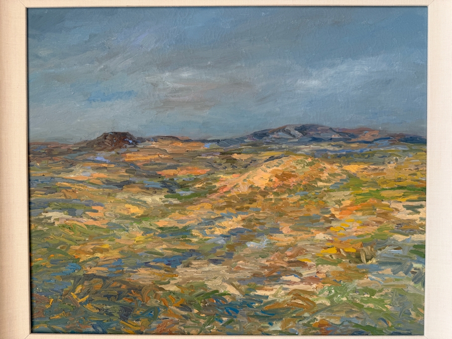 Just Added - Frank Rimbach Original Oil Painting on Canvas Titled 'West Mesa, Las Cruces' Signed Verso 24 X 20 Framed 32 X 28.5 [Photo 2]
