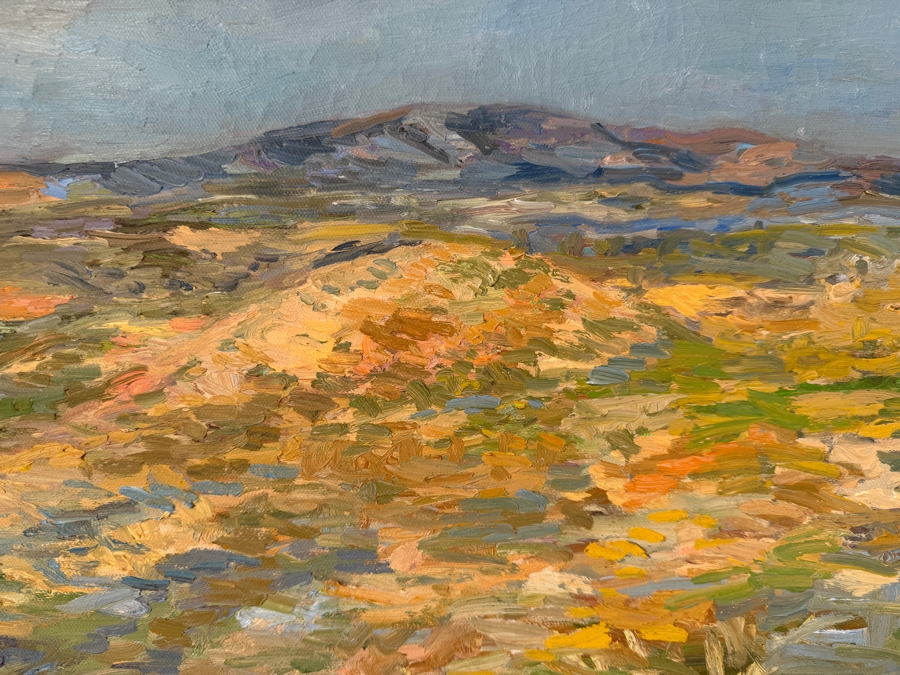 Just Added - Frank Rimbach Original Oil Painting on Canvas Titled 'West Mesa, Las Cruces' Signed Verso 24 X 20 Framed 32 X 28.5 [Photo 3]
