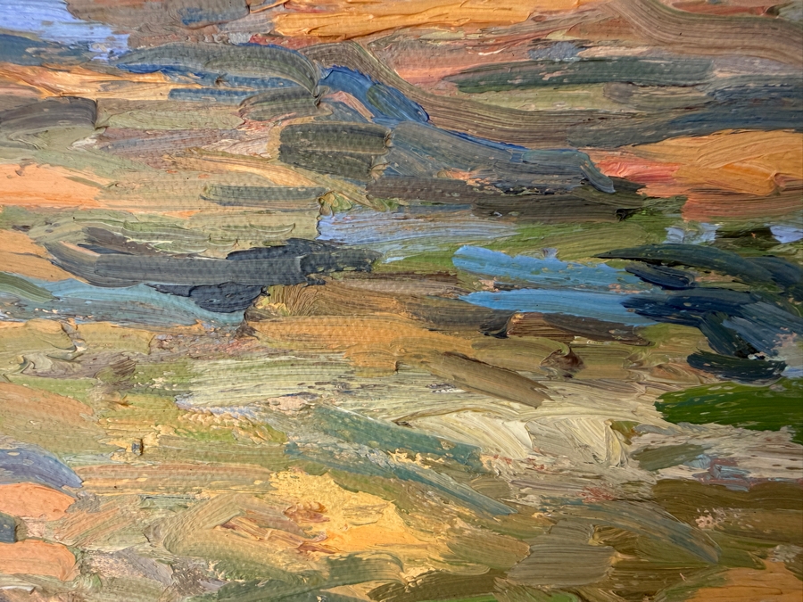 Just Added - Frank Rimbach Original Oil Painting on Canvas Titled 'West Mesa, Las Cruces' Signed Verso 24 X 20 Framed 32 X 28.5 [Photo 4]