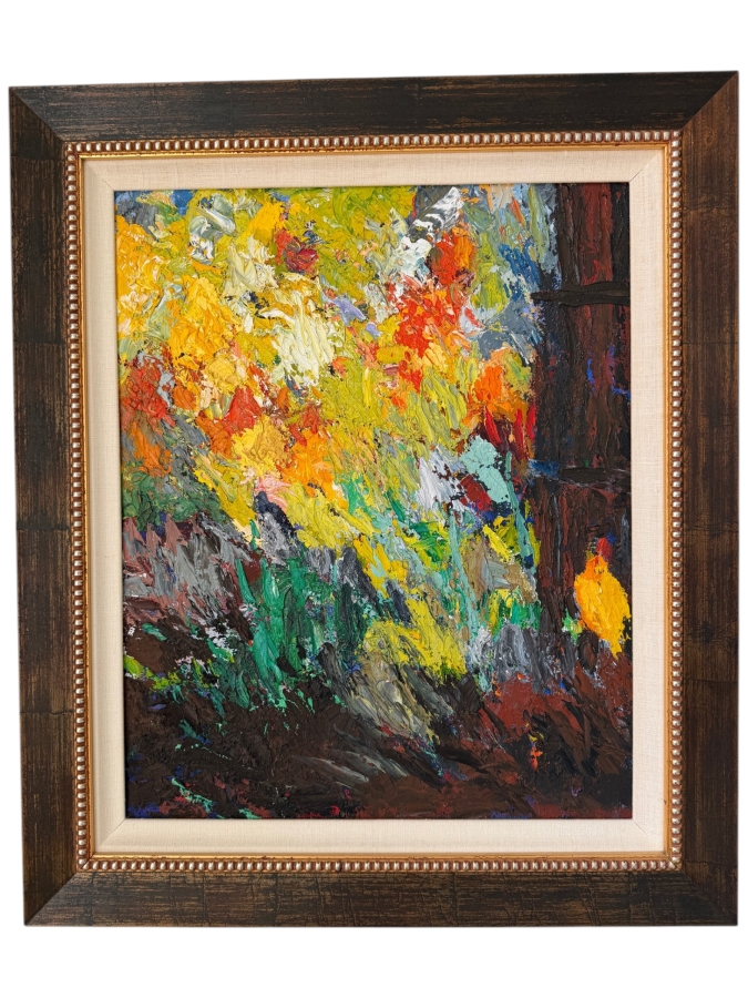 Just Added - Frank Rimbach Original Abstract Oil Painting on Canvas Signed Verso 18 X 21 Framed 22 X 27 [Photo 2]