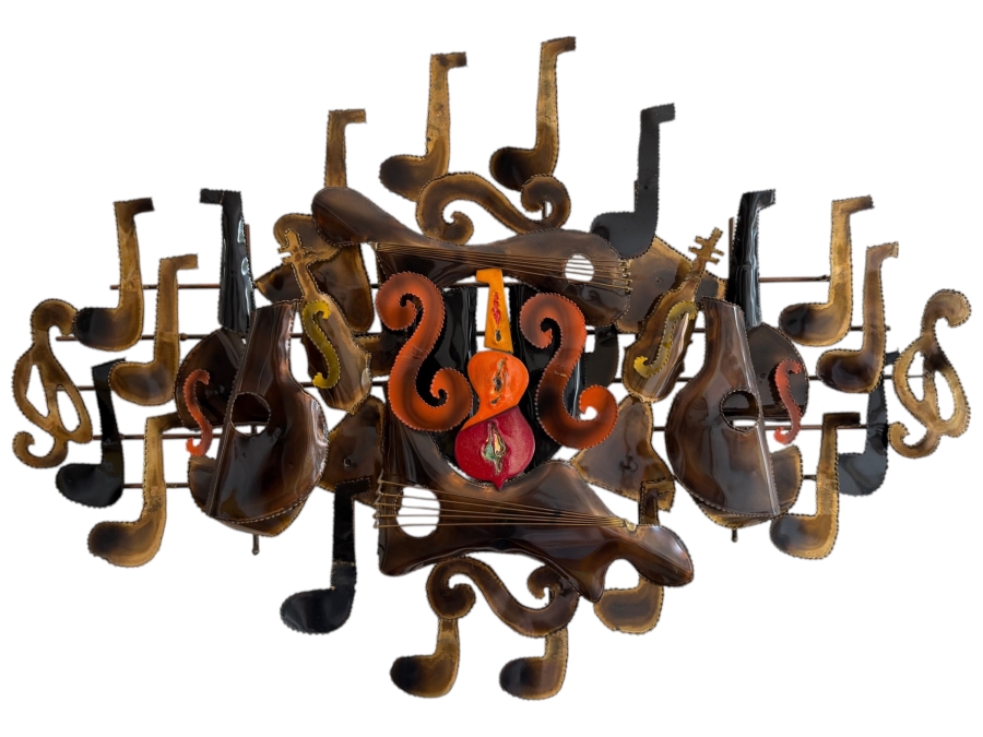 Just Added - Abstract Musical Metal Wall Art Sculpture 36W X 25H X 4D