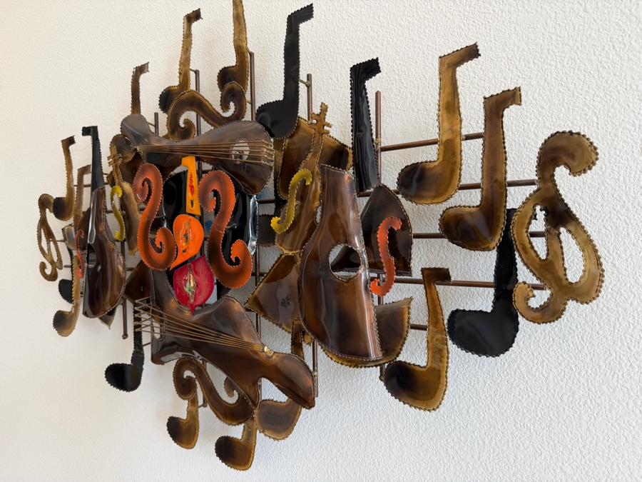 Just Added - Abstract Musical Metal Wall Art Sculpture 36W X 25H X 4D [Photo 3]