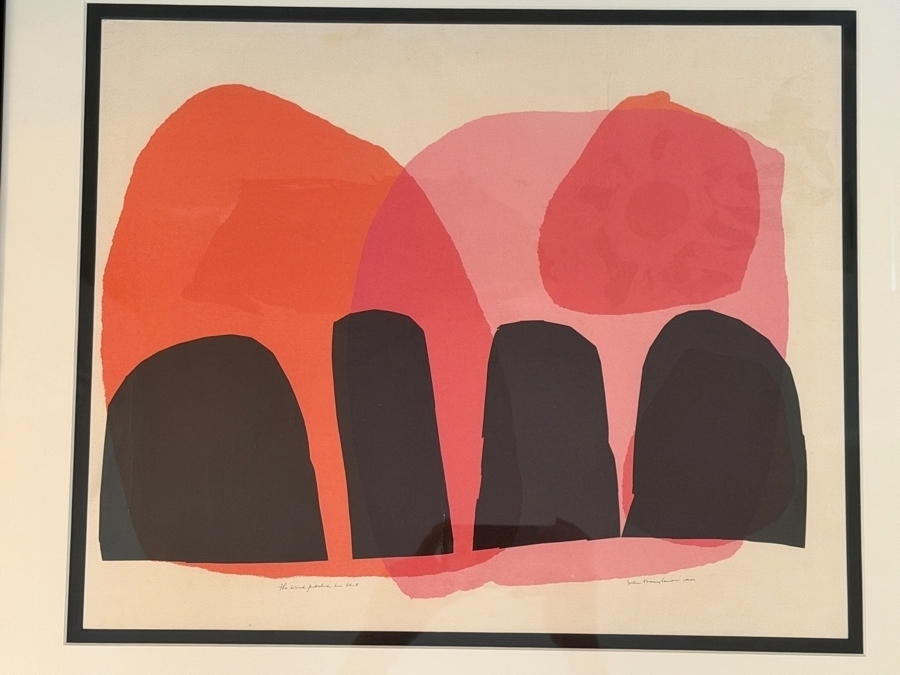 Just Added - Sister Corita Kent (1918-1986, American) Color Screenprint Titled 'The Word Pitched His Tent' 19.5W X 16 Framed 25.5 X 22 [Photo 4]