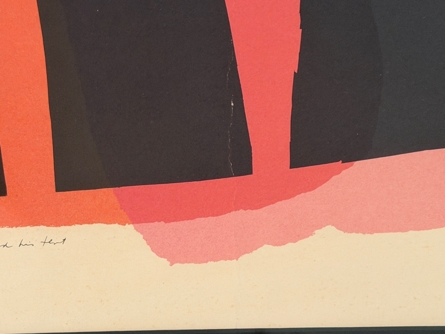 Just Added - Sister Corita Kent (1918-1986, American) Color Screenprint Titled 'The Word Pitched His Tent' 19.5W X 16 Framed 25.5 X 22 [Photo 5]