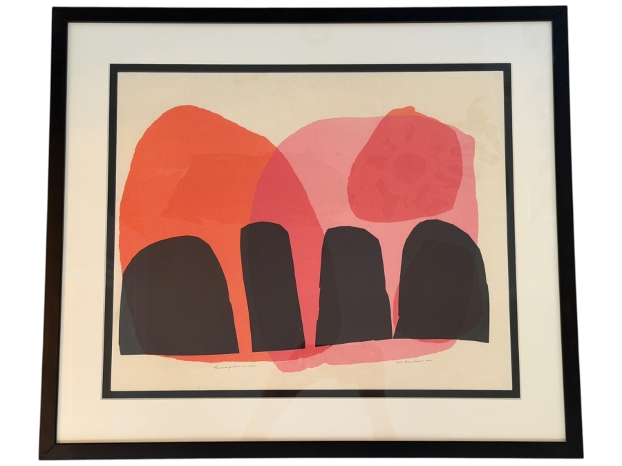 Just Added - Sister Corita Kent (1918-1986, American) Color Screenprint Titled 'The Word Pitched His Tent' 19.5W X 16 Framed 25.5 X 22