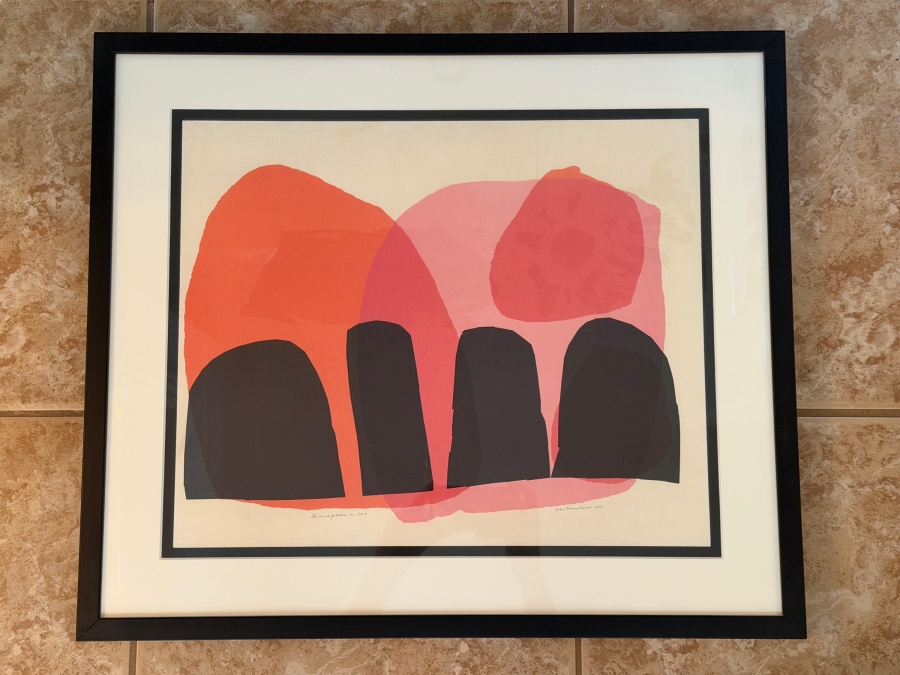 Just Added - Sister Corita Kent (1918-1986, American) Color Screenprint Titled 'The Word Pitched His Tent' 19.5W X 16 Framed 25.5 X 22 [Photo 2]