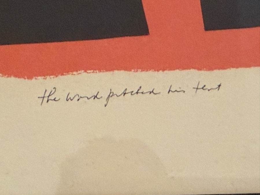 Just Added - Sister Corita Kent (1918-1986, American) Color Screenprint Titled 'The Word Pitched His Tent' 19.5W X 16 Framed 25.5 X 22 [Photo 7]