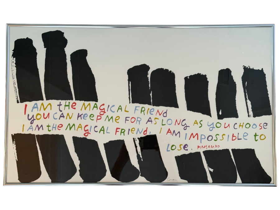 Just Added - Sister Corita Kent (1918-1986, American) Print Titled 'You Can Never Lose Me' (aka 'I Am the Magical Friend') Framed 31 X 18.5