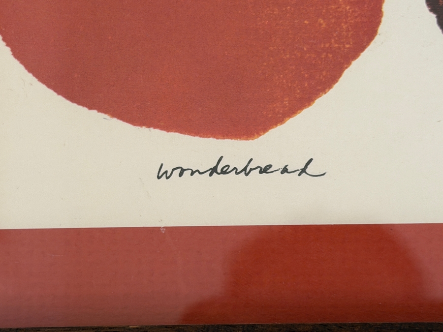 Just Added - Sister Corita Kent (1918-1986, American) Print Titled 'Wonderbread' 16 X 12 Framed 18 X 14 [Photo 2]