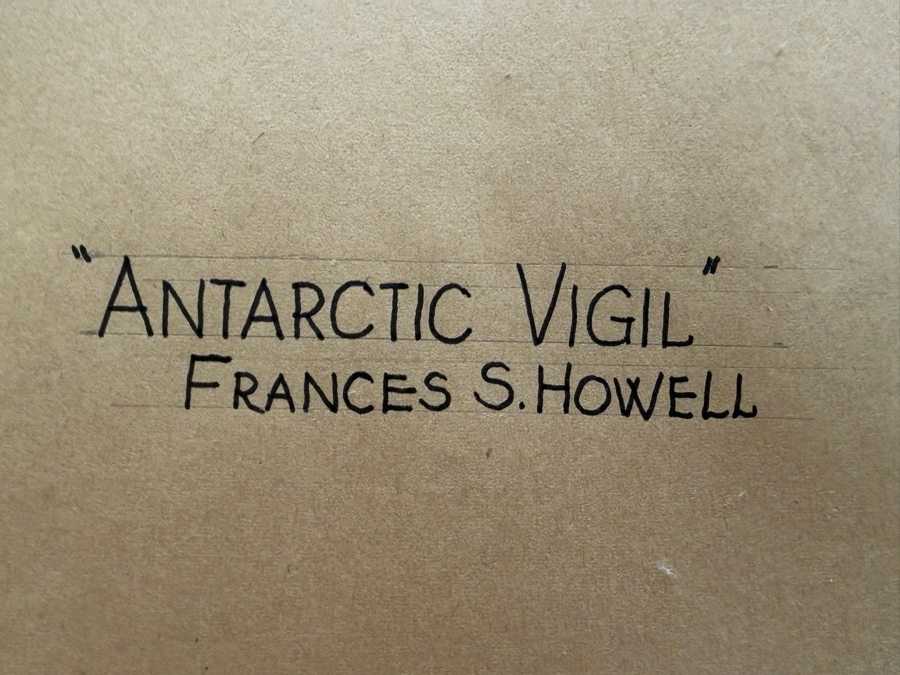 Just Added - Frances S. Howell Abstract Drawing on Paper Titled 'Antarctic Vigil' 15.5 X 20 Framed 25.5 X 31 [Photo 6]