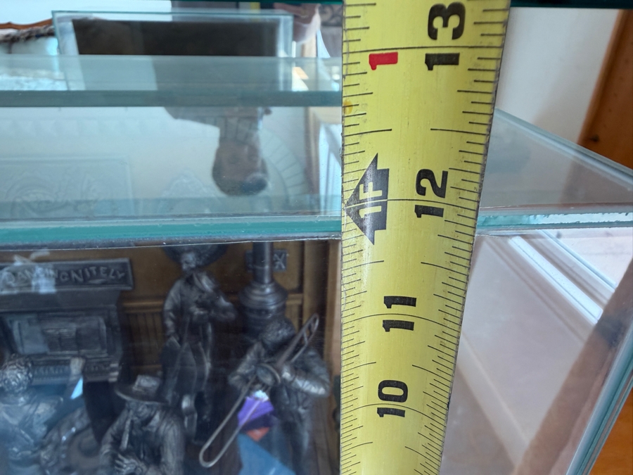Just Added - Michael Ricker Pewter Limited Edition Collectible Sculpture Titled 'The New Orleans Jazz Band Collection' Numbered 134 of 1,500 with Protective Glass Cover and COA 17.5W X 9.5D X 12H [Photo 17]