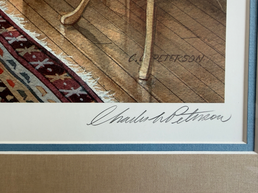 Just Added - Charles L. Peterson Limited Edition Print Titled 'Piano Lessons' with COA Framed 29 X 35 [Photo 3]