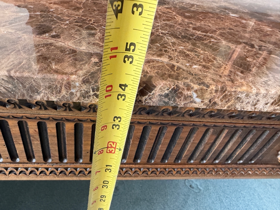 Just Added - Neoclassical-Style Marble Top Console Table 58.5W X 23.5D X 34 [Photo 11]