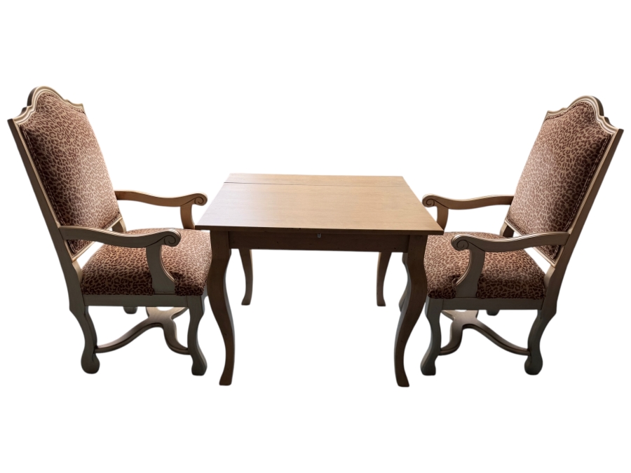 Just Added - Pair of Armchairs with Flip-Top Table 36W X 32D X 29.5H [Photo 2]