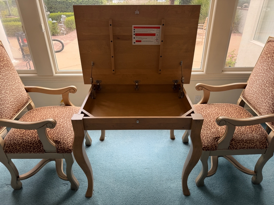 Just Added - Pair of Armchairs with Flip-Top Table 36W X 32D X 29.5H [Photo 7]