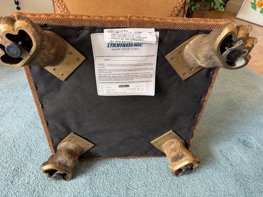 Just Added - Thomasville Bijou Ottoman Seat with Metal Claw Feet Retailed for $891 [Photo 6]