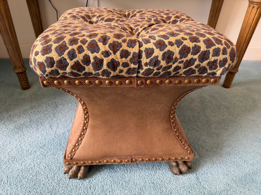 Just Added - Thomasville Bijou Ottoman Seat with Metal Claw Feet Retailed for $891 [Photo 2]