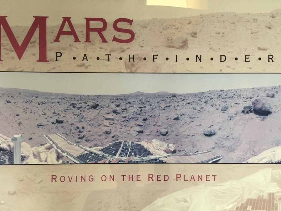 Just Added - Framed 1997 NASA Mars Pathfinder Poster titled 'Mars Pathfinder: Roving on the Red Planet' 34.5 X 27 [Photo 2]