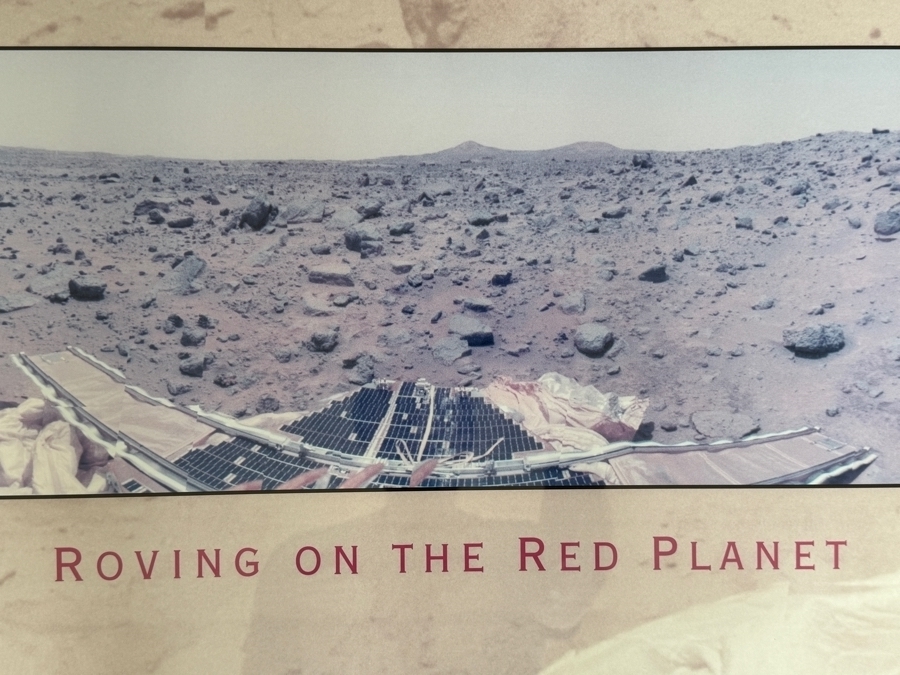 Just Added - Framed 1997 NASA Mars Pathfinder Poster titled 'Mars Pathfinder: Roving on the Red Planet' 34.5 X 27 [Photo 3]