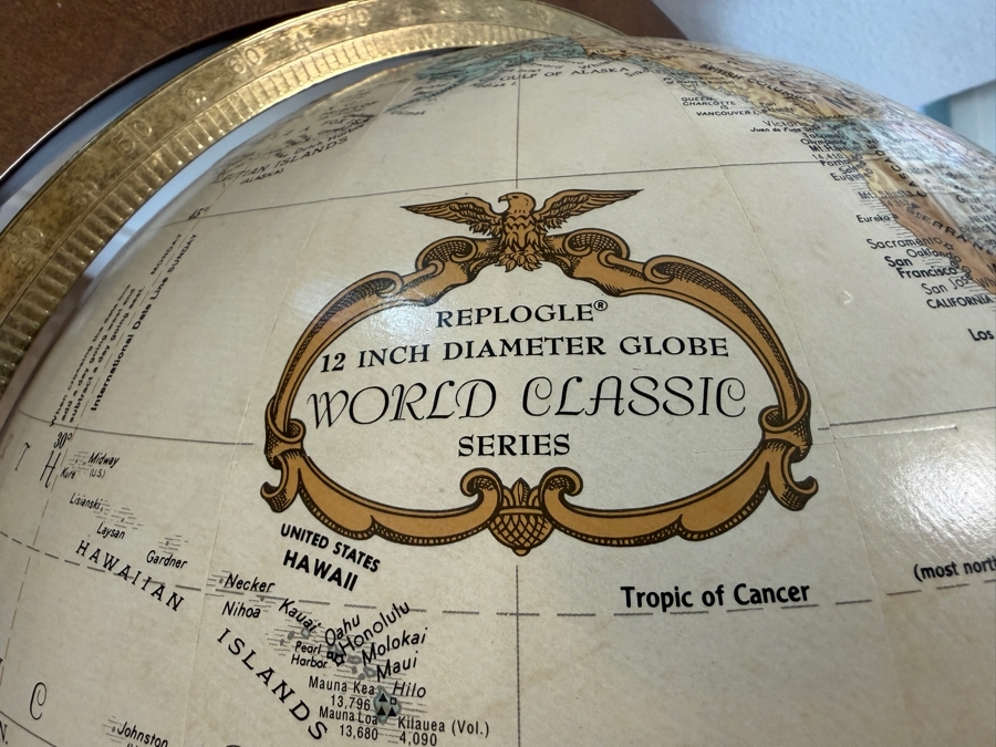 Just Added - Replogle 12' Diameter World Classic Freestanding Globe Present to Robert C. Tausworthe for 40 Years of Service at JPL 34H [Photo 7]
