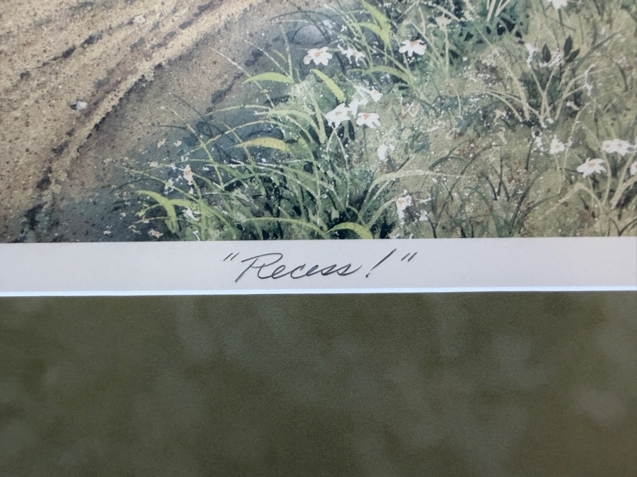 Just Added - Charles L. Peterson Limited Edition Print Titled 'Recess!' with COA Framed 38.5 X 27.5 [Photo 4]