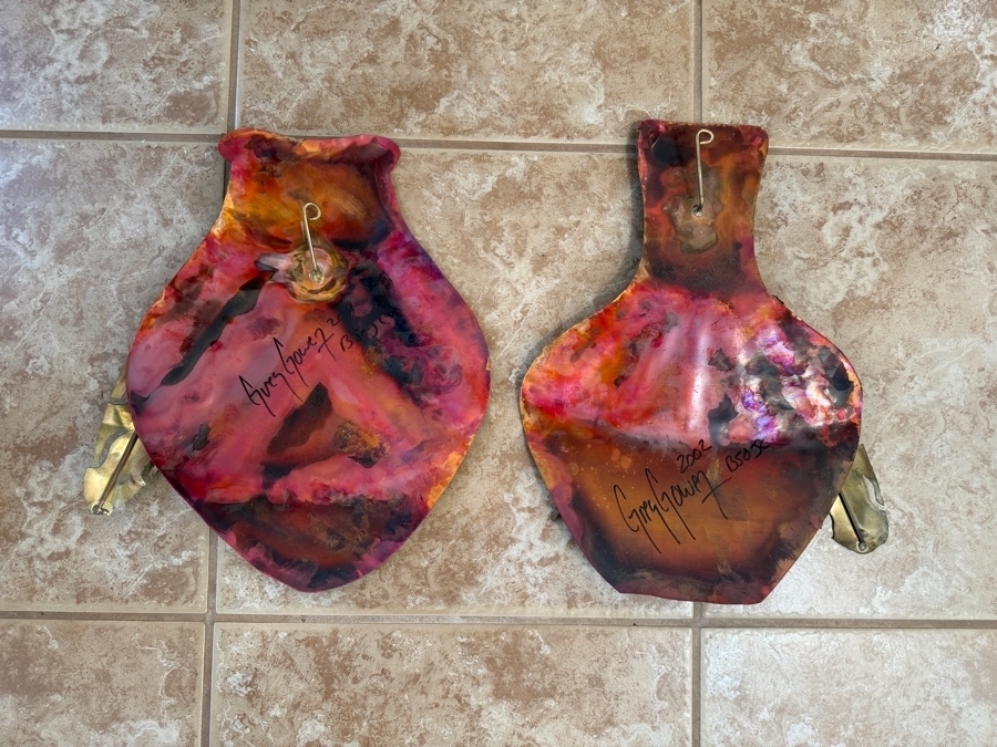 Just Added - Handcrafted Copper and Brass Southwestern-Style Decorative Wall Sculpture Signed by Artist Greg Gowen 12 X 15 [Photo 4]