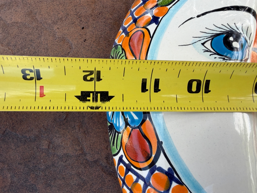 Just Added - Hand-Painted Mexican Talavera Sun and Moon Pottery Wall Hanging 12W [Photo 5]