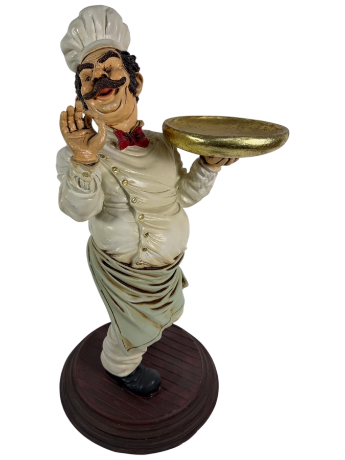 Just Added - Decorative Resin Chef Butler Figurine 25'H