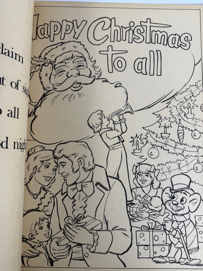 Just Added - Vintage 1977 'Twas the Night Before Christmas by Clement C. Moore Giant Story Coloring Book
 [Photo 4]