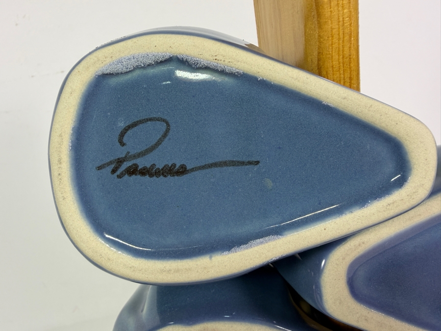 Just Added - (5) Mexican Ceramic Coffee Cups with Display Stand by Artist Rodolfo Padilla [Photo 5]