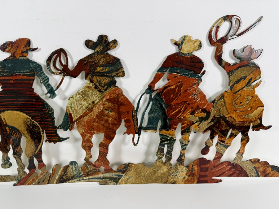 Just Added - Western-Style Cowboy Metal Wall Artwork 24W X 12H [Photo 2]