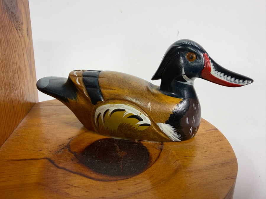 Just Added - Pair of Wooden Hand-Painted Duck Bookends 12W X 7H [Photo 3]