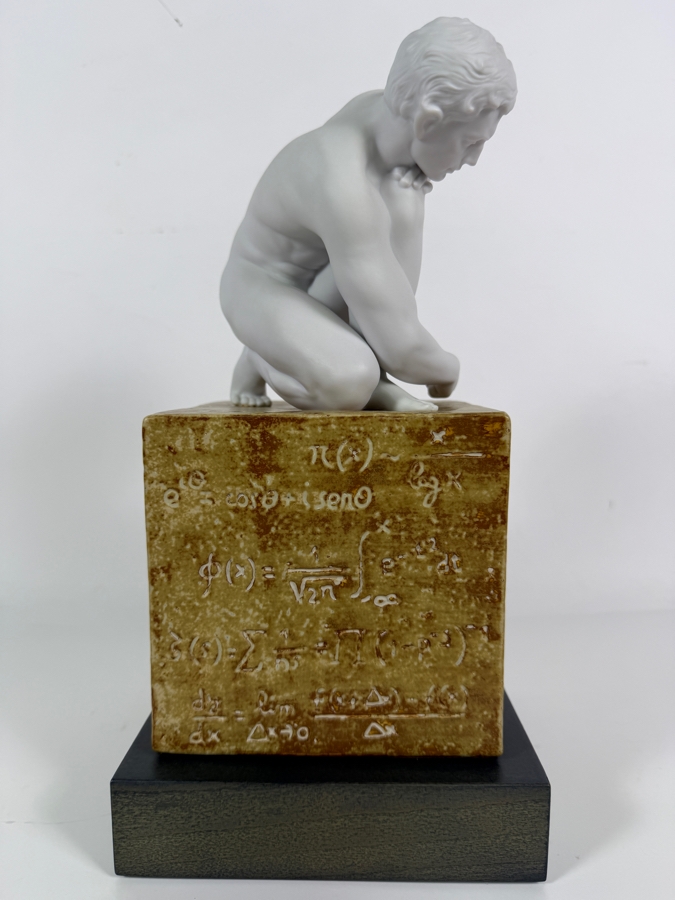 Just Added - Lladro Scientia Man Matte Porcelain Sculpture Created by Sculptor Ernest Massuet in 2003 12'H Retails $1,475 [Photo 4]