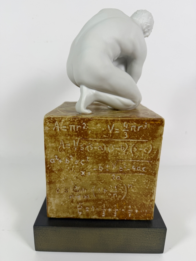 Just Added - Lladro Scientia Man Matte Porcelain Sculpture Created by Sculptor Ernest Massuet in 2003 12'H Retails $1,475 [Photo 5]