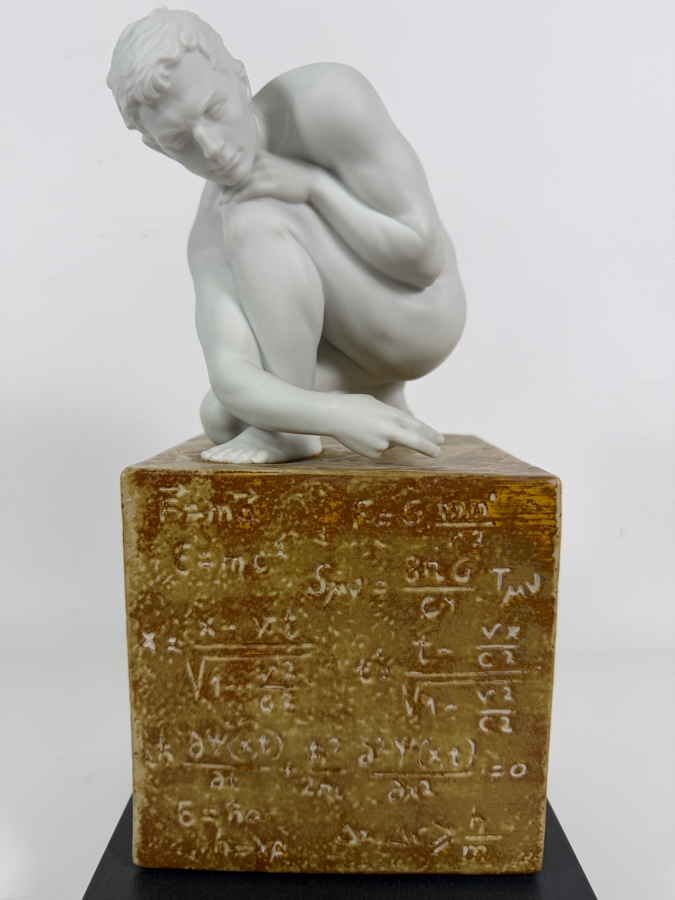 Just Added - Lladro Scientia Man Matte Porcelain Sculpture Created by Sculptor Ernest Massuet in 2003 12'H Retails $1,475 [Photo 2]