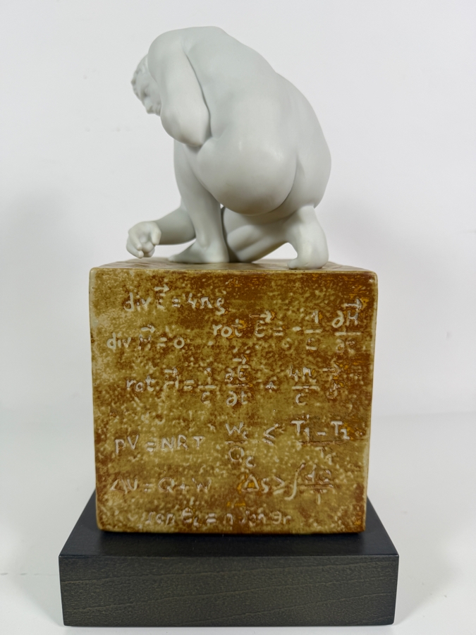 Just Added - Lladro Scientia Man Matte Porcelain Sculpture Created by Sculptor Ernest Massuet in 2003 12'H Retails $1,475 [Photo 6]