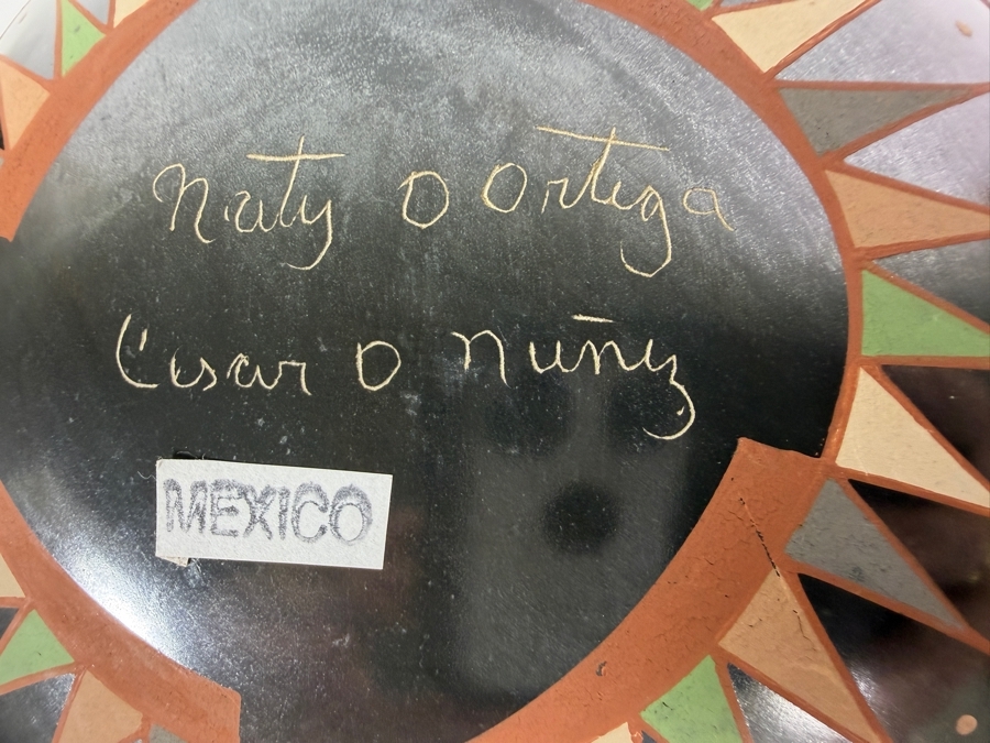 Just Added - Stunning Mata Ortiz Pottery by Naty Ortega and Cesar Nuñez Black Multicolor Ceramics Mexican Fine Folk Art 9W X 8H [Photo 10]