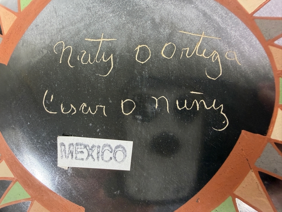 Just Added - Stunning Mata Ortiz Pottery by Naty Ortega and Cesar Nuñez Black Multicolor Ceramics Mexican Fine Folk Art 9W X 8H [Photo 11]