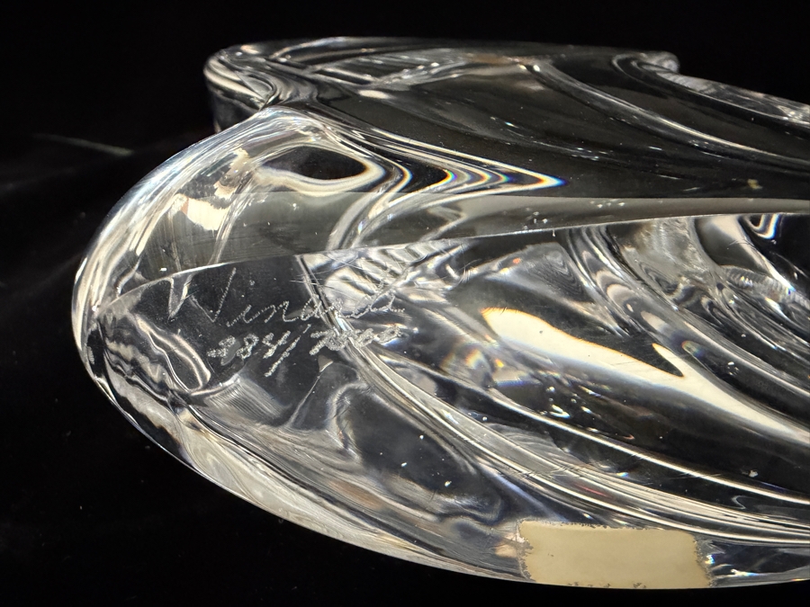 Just Added - Signed Vinardi Crystal Art Glass Piano Sculpture Figurine With Bronze Hands 7W X 9.5H [Photo 4]