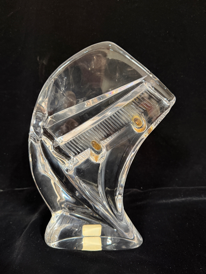 Just Added - Signed Vinardi Crystal Art Glass Piano Sculpture Figurine With Bronze Hands 7W X 9.5H [Photo 3]
