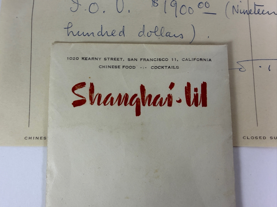 Just Added - Pair of Signed Hand-Written Letters from Chinese American Actor Kam Tong
 [Photo 5]