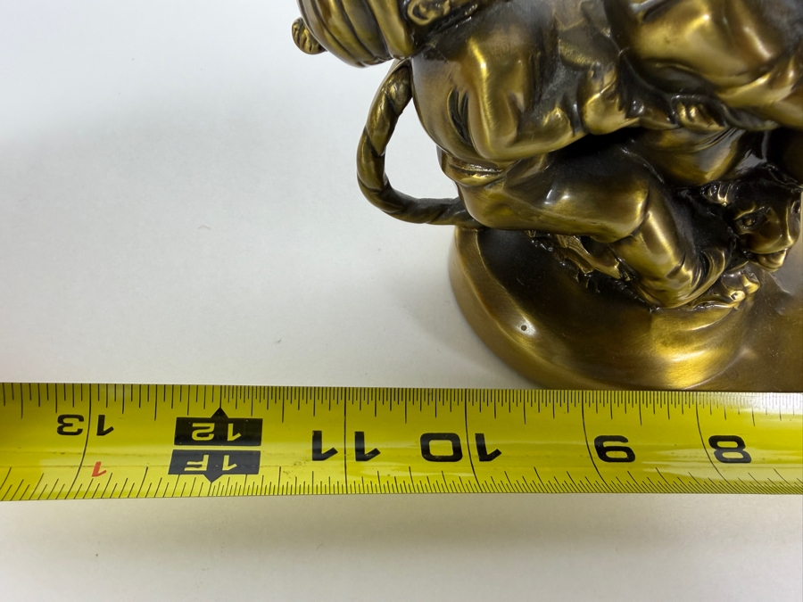 Just Added - Pair of Brass 'Tug Of War' Bookends by P.M. Craftsman 12'W X 5'H [Photo 5]