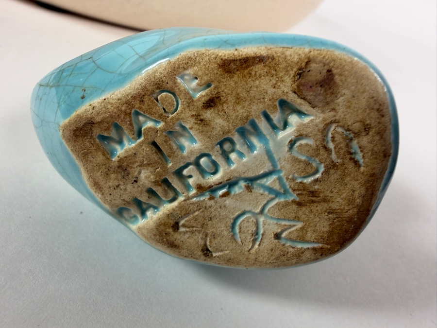 Just Added - Vintage California Pottery Bowl 12'W and Duck Figurine (Figurine Is Not Attached to the Bowl - See Photos) [Photo 5]