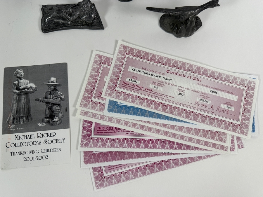 Just Added - Collection of Nine Michael A. Ricker Pewter Sculptures with COAs [Photo 11]