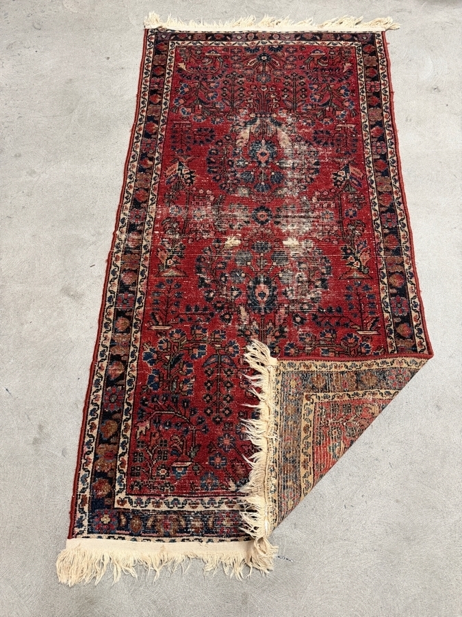 Just Added - Antique Persian Lilihan Hand Knotted Wool Runner Rug 29.5 X 60 [Photo 6]