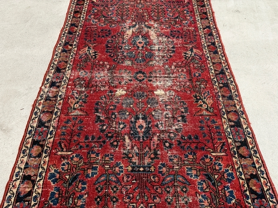 Just Added - Antique Persian Lilihan Hand Knotted Wool Runner Rug 29.5 X 60 [Photo 4]