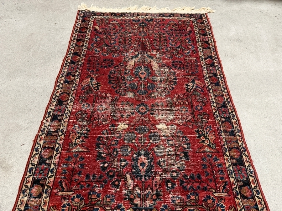 Just Added - Antique Persian Lilihan Hand Knotted Wool Runner Rug 29.5 X 60 [Photo 5]